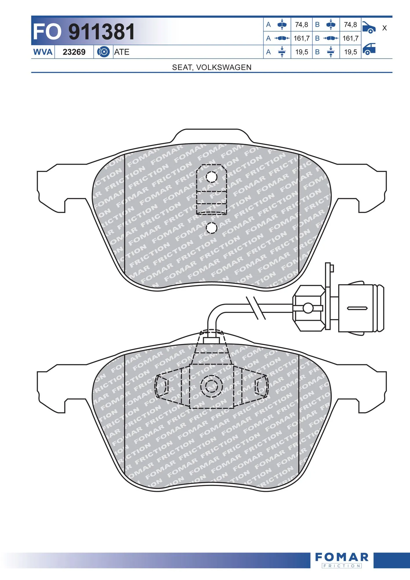 Brake Pad Set, disc brake